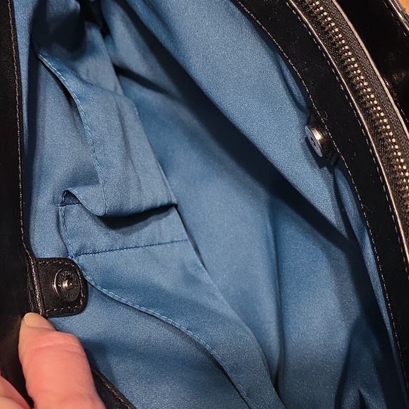 Coach Madison Kimberly Carryall bag in black Op Art needlepoint - Picture 14 of 16